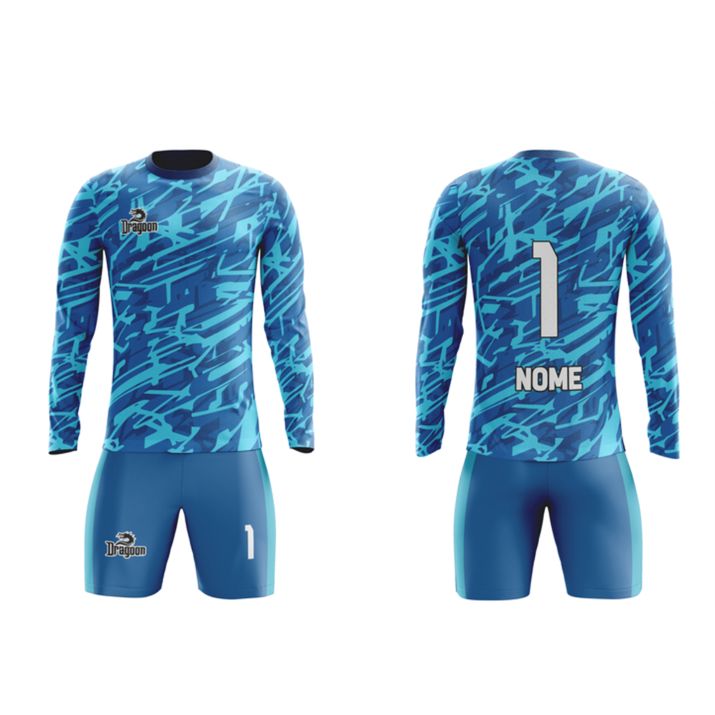 Camiseta uniforme goleiro kit camiseta calção dry personalizado