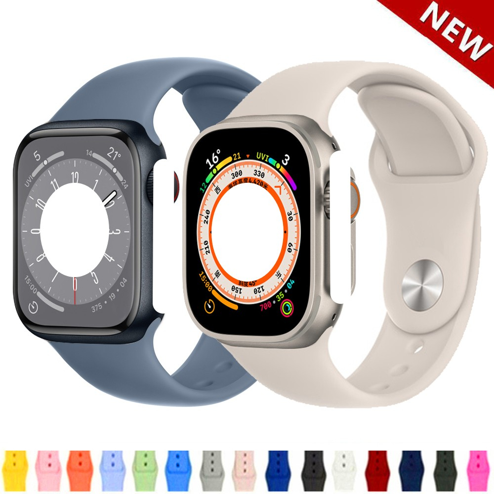 Pulseira para SMARTWATCH compatível APPLE WATCH Sport Series 1 2 3 4 5 6 SE 38mm 40mm 42mm 44mm-SILICONE