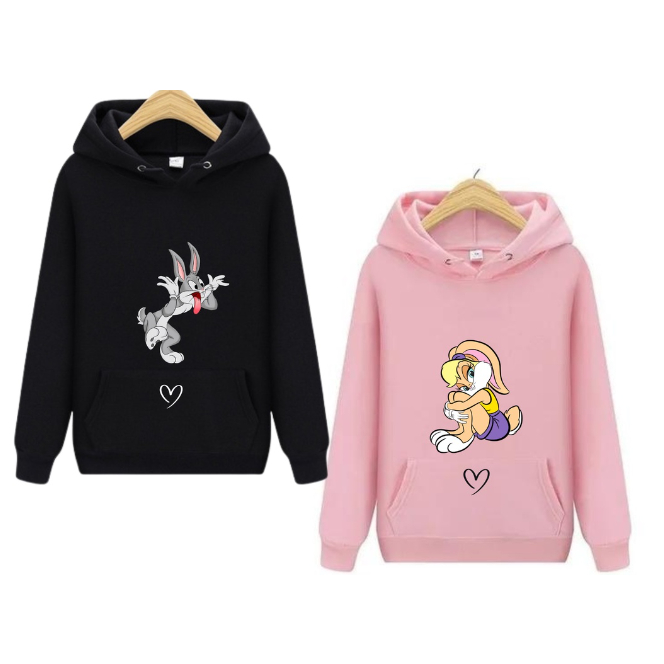 Moletom Canguru Kit Casal Pernalonga e Lola Envio Já Promoção!