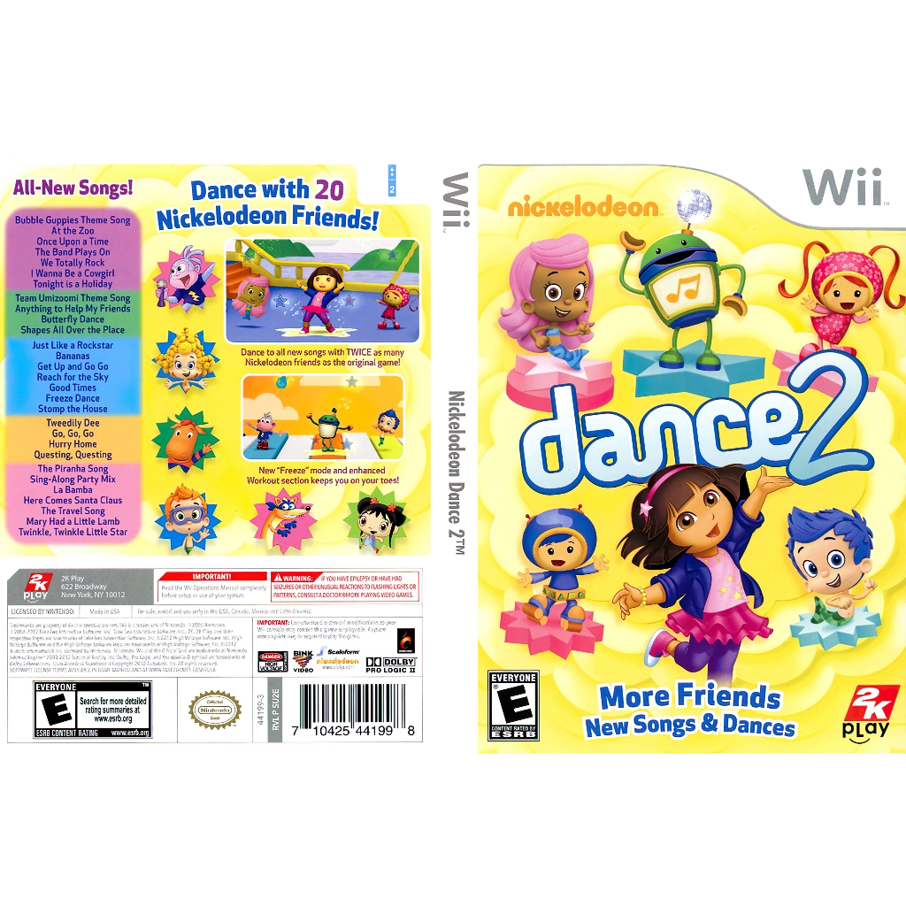 ５５％以上節約 Jogo Nickelodeon (usa Wii Nintendo Original - 2 Dance その他