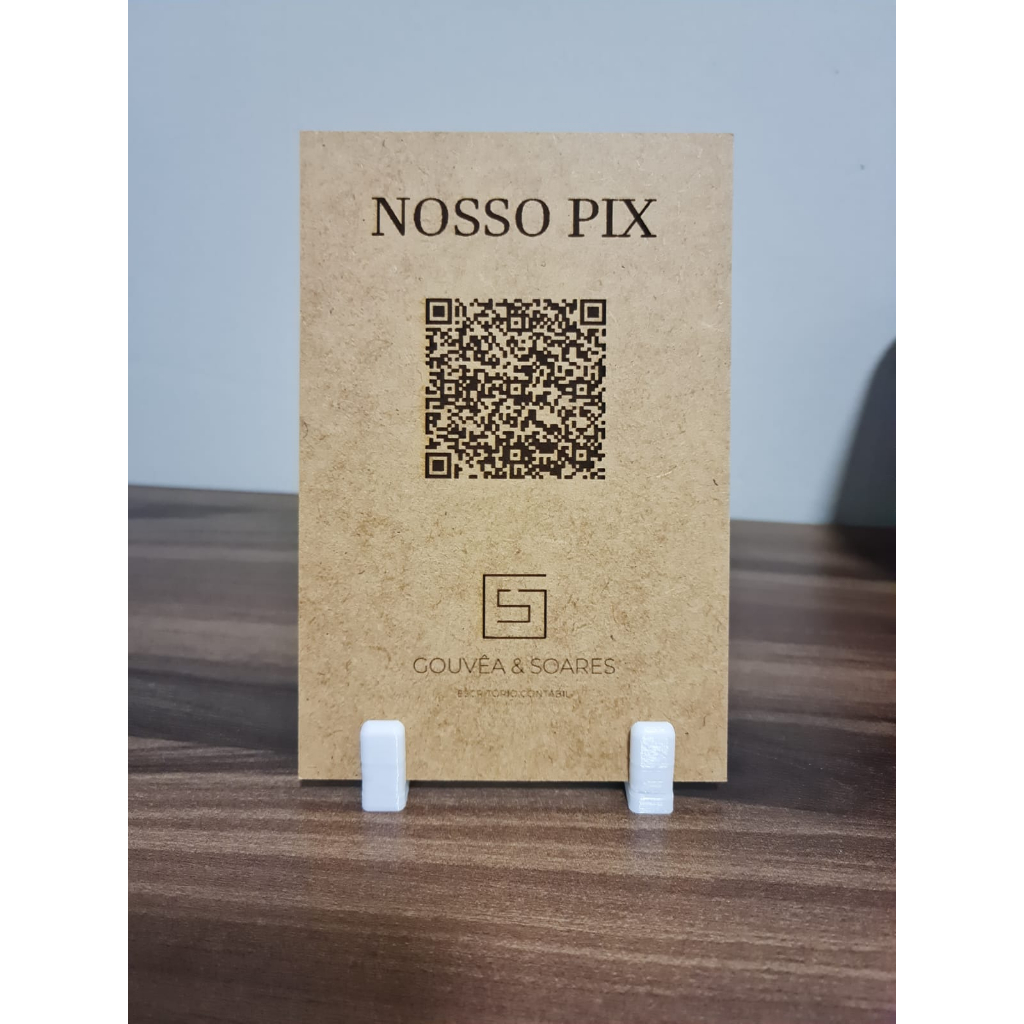 Display Placa de Pagamento QR em Mdf Cru Madeira | Shopee Brasil