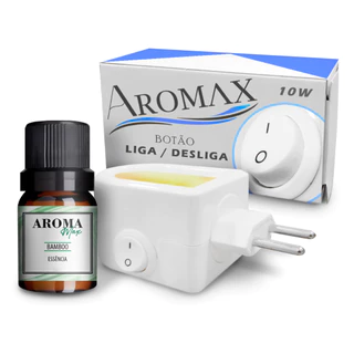 Combo Essência Pura Super Concentrada 10ml para Umidificador Aromatizador Com 1 Difusor Elétrico De Tomada Ambientes e Diversos Aromas Premium