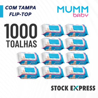 Kit com 10 Lenços/Toalhas Umedecidas Mumm Baby C/100.