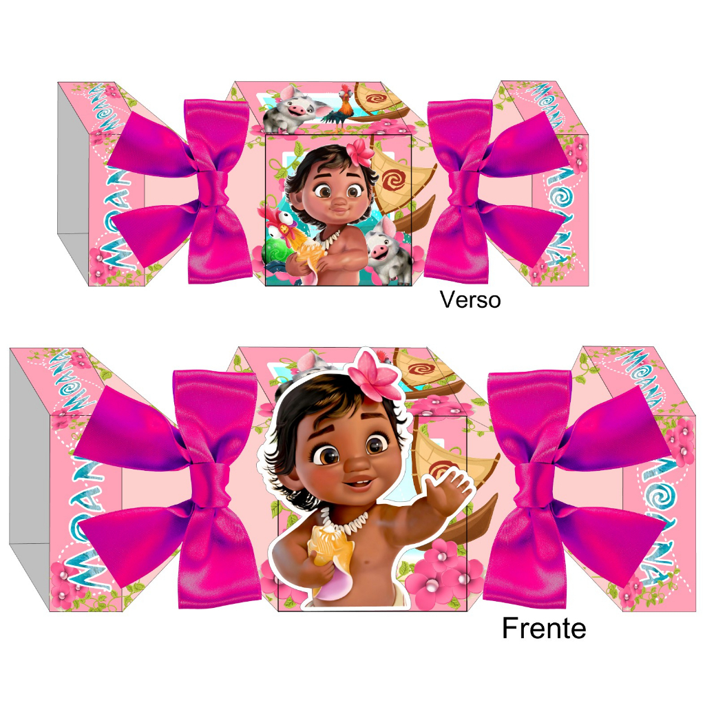 Vestido Infantil Moana Baby Rosa Fantasia Menina Aniversário - Tio