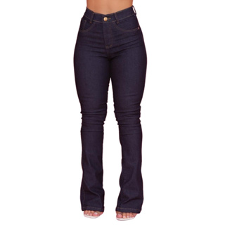 Calça Jeans Feminina Flare Premium Carbono Fashion