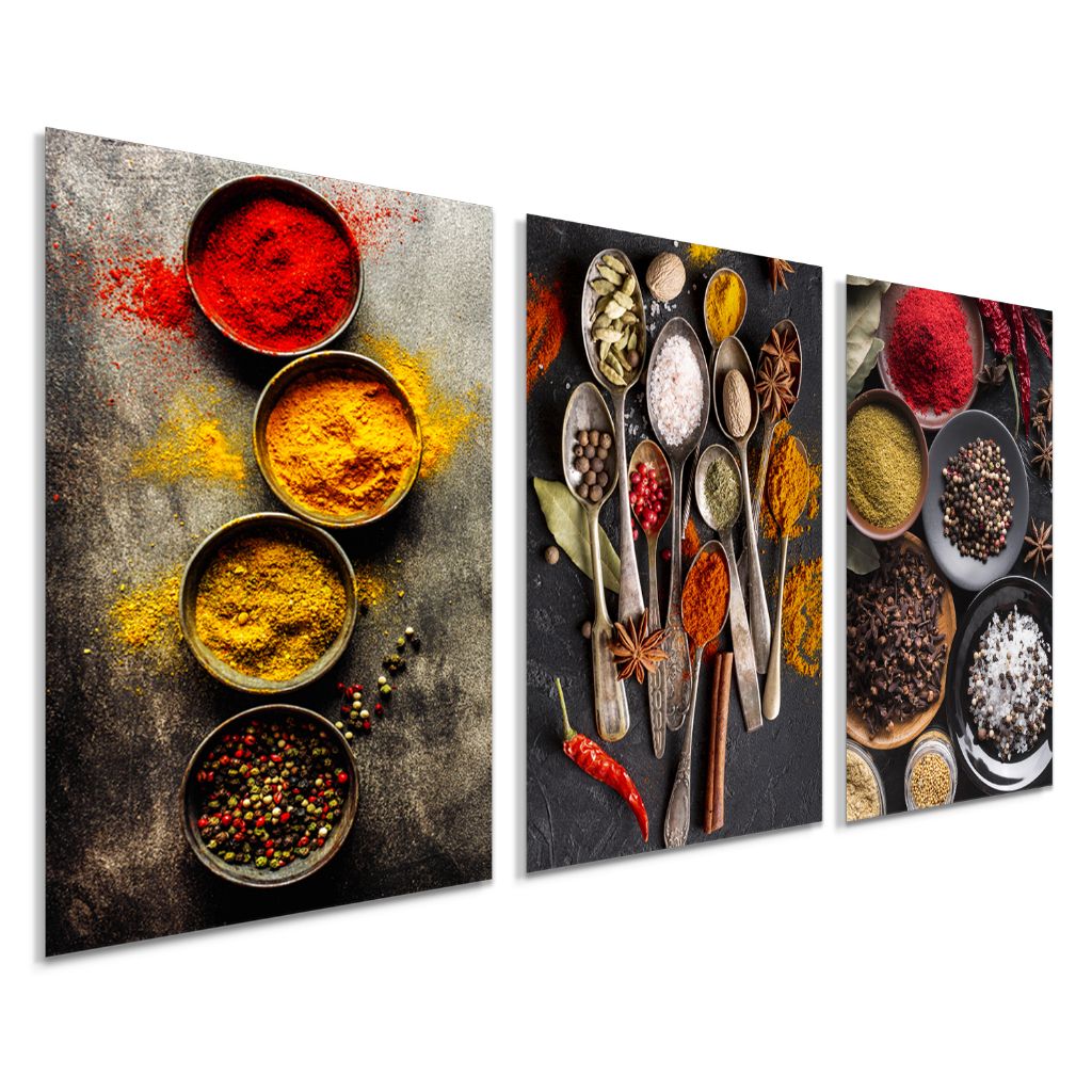 Quadros Decorativos Plaquinhas 30x20cm Cozinha Gourmet Restaurante Temperos Comidas