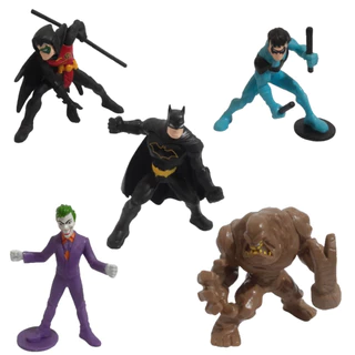 Boneco Batman vs Coringa Mini Figuras Dc Comics Sunny 6cm Batman Robin Asa Noturna Coringa Cara de Barro