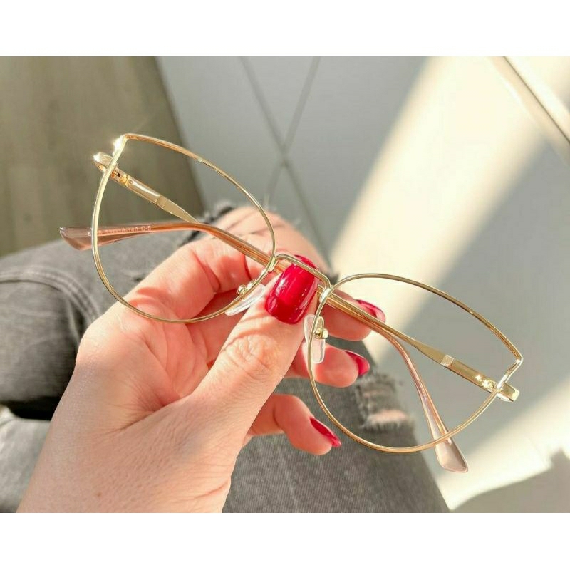 Óculos de Armação Para Grau Feminino Gatinho Menor