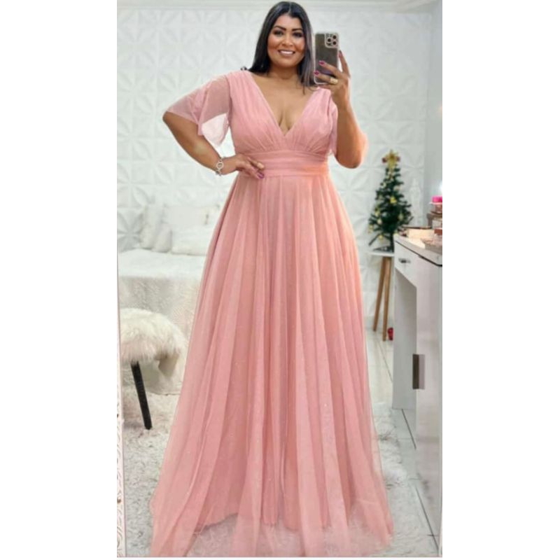 Vestido para madrinha de best sale casamento marsala plus size