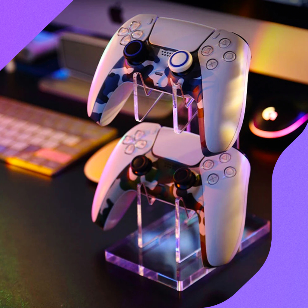 Support Mural Pour Manettes PS5/PS4/Xbox Et Casque - Rangement Gaming Organisé, Installation Facile Sans Perçage