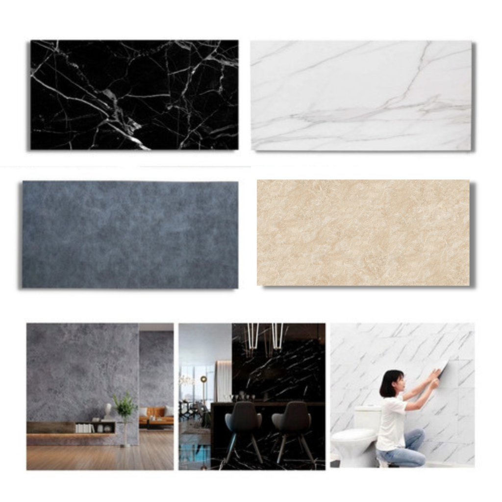 Kit 10 Painel Revestimento Parede Mármore Autocolante 60x30