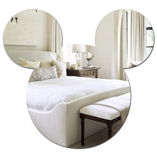 Espelho Decorativo Mickey em Acrílico Espelhado Decoração Sala Quarto Infantil