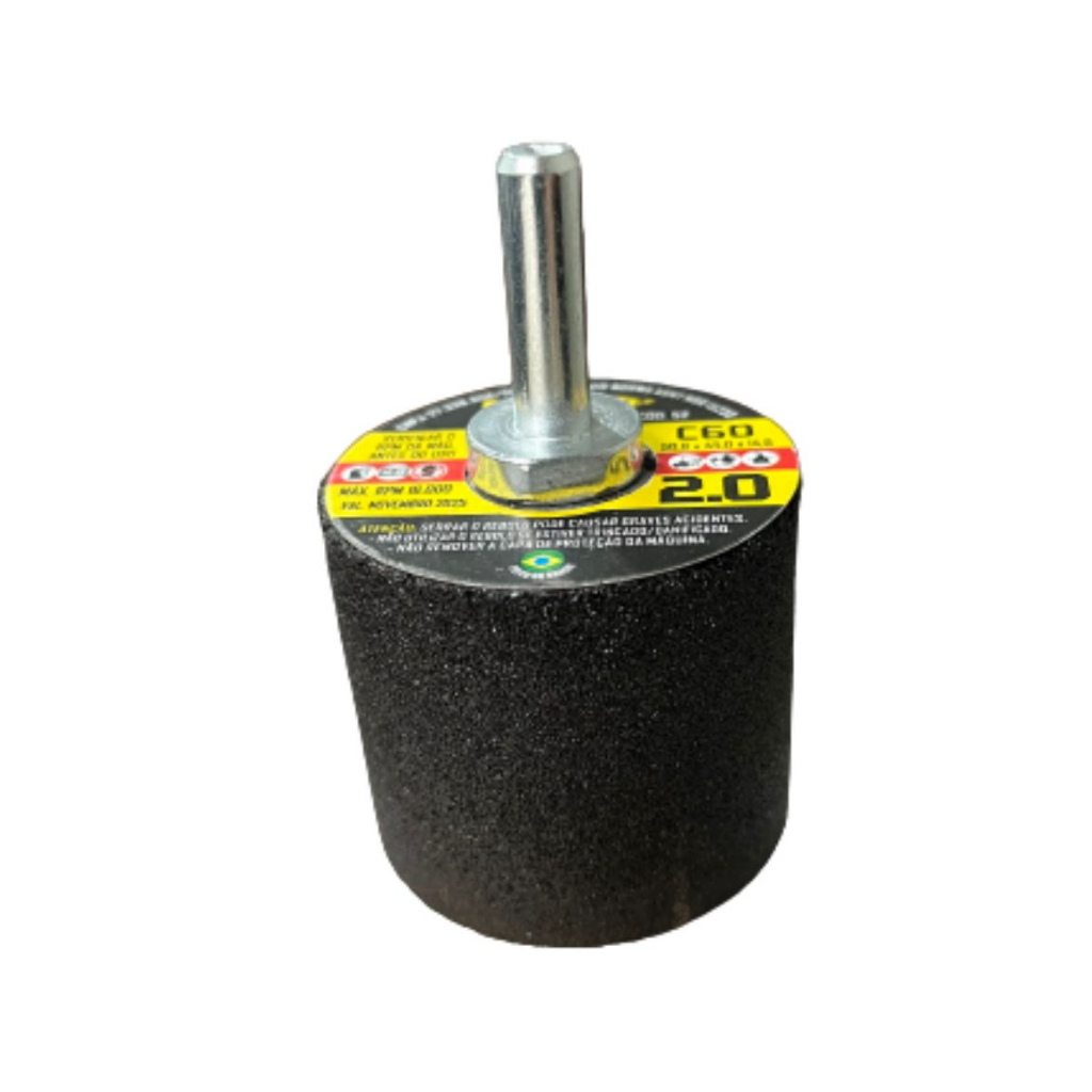 Rebolo reto 2 polegadas com adaptador para furadeira grão 36 60 120 ...