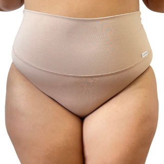 Kit 3 Calcinhas Cinta Modeladora Plus Size Cintura Alta Conforto Lingerie