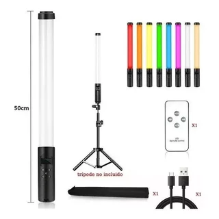 Bastão De Led Fotografia Colorido Rbg Light Stick Portatil