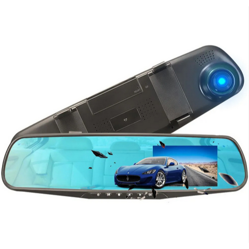 Camera Gravação Carro Retorvisor Black DVR WLXY XC-05 1080p Full HD Segurança Audio