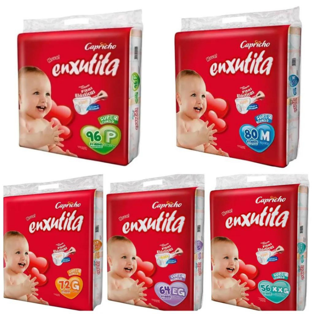 Fralda Infantil Enxutita Superjumbo - 1 Pacote