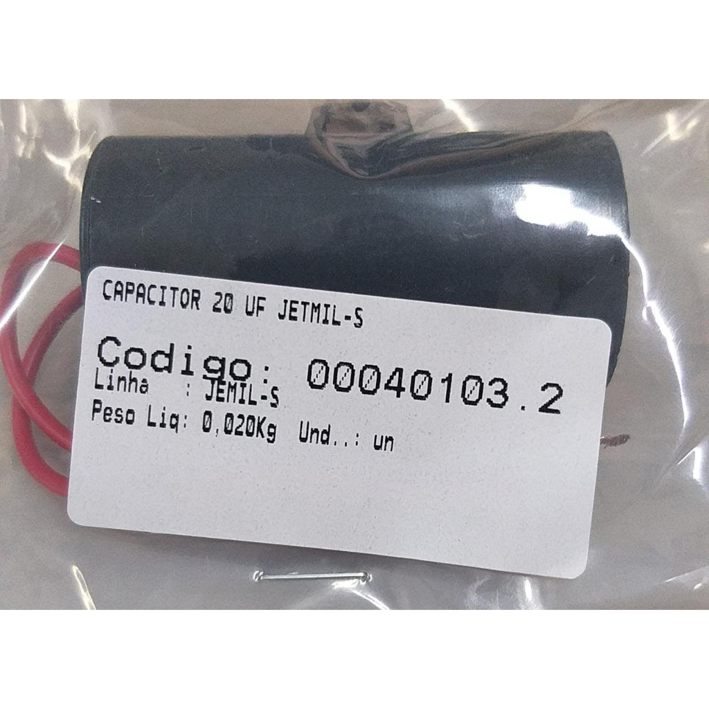 Capacitor 20uf 450v Para Compressor Jetmais Motomil Shopee Brasil