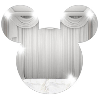 Espelho Decorativo Mickey em Acrílico Espelhado Decoração Quarto Infantil Sala
