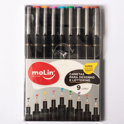 Kit C/9 Canetas para Desenho E Lettering - 0.5