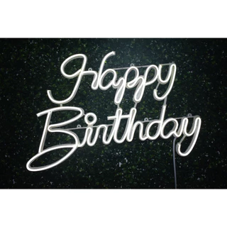 Luminária Led neon - Happy Birthday com 3 efeitos de luz