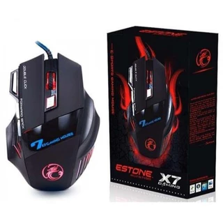 Mouse Gamer Estone X7 2400dpi Led Sport 7 Botões Gaming