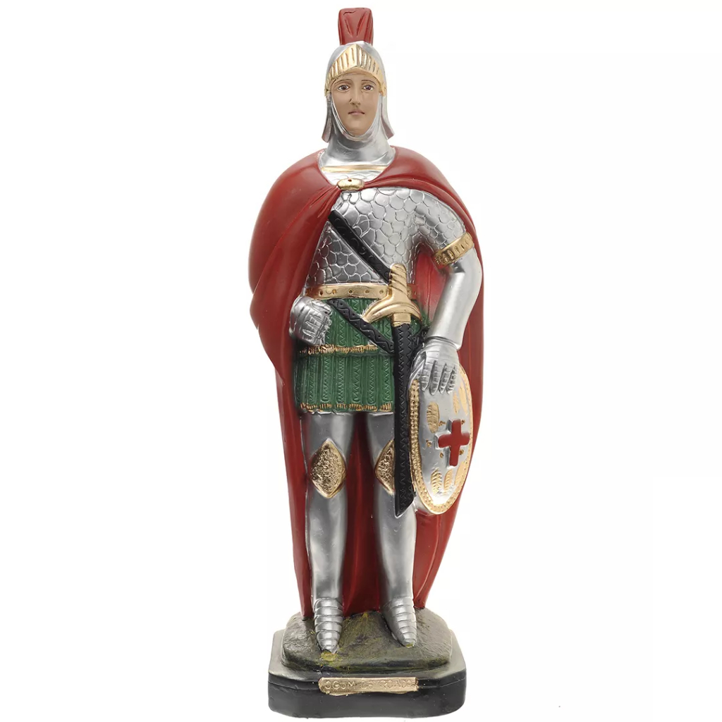 Imagem Ogum de Ronda 20 cm Gesso Escultura Umbanda | Shopee Brasil