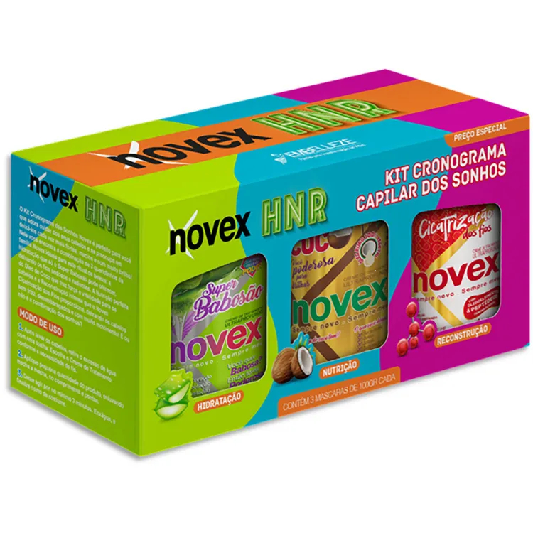 Novex Kit HNR Cronograma Capilar dos Sonhos 3x100g (Hidratação ...