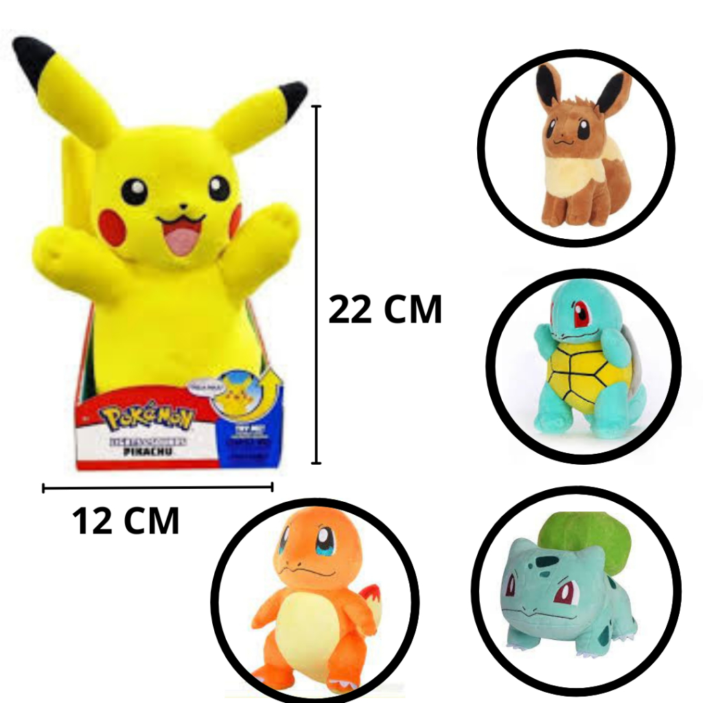 Pelucia Pikachu Boneco Pokemon Sg Charizard Blastoise Lapras