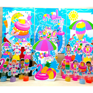 Kit Festa Infantil Personalizado Aniversário Pool Party