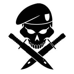 Adesivo Faca na Caveira Militar Bope