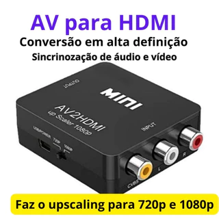 Conversor RCA(AV) para HDMI upscaler 1080P