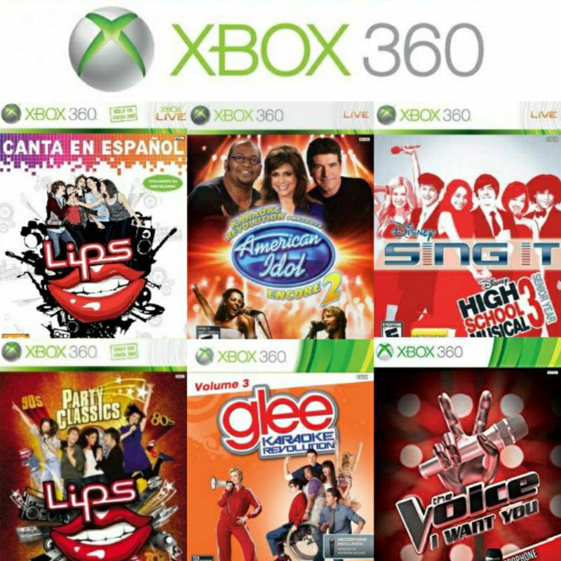 Jogos de Karaoke Xbox 360 desbloqueado com capinha e encarte Shopee