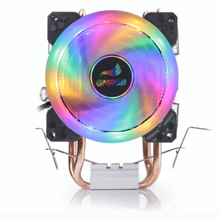 (com pasta termica) GMRGB CPU Cooler 3Pin PWM RGB Silencioso Intel LGA 775 1200 1150 1151 1155 AMD AM2 AM3 AM4 CPU Ventilador de Refrigeração Tubos de Calor Refrigerador de Resfriador de ar Cpu Ventilador de resfriamento