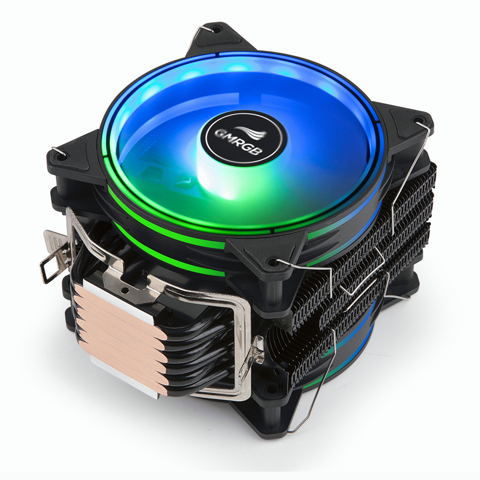 Gmrgb 6 tubos de calor Cpu Cooler Processador 120mm 4 pinos Led ...