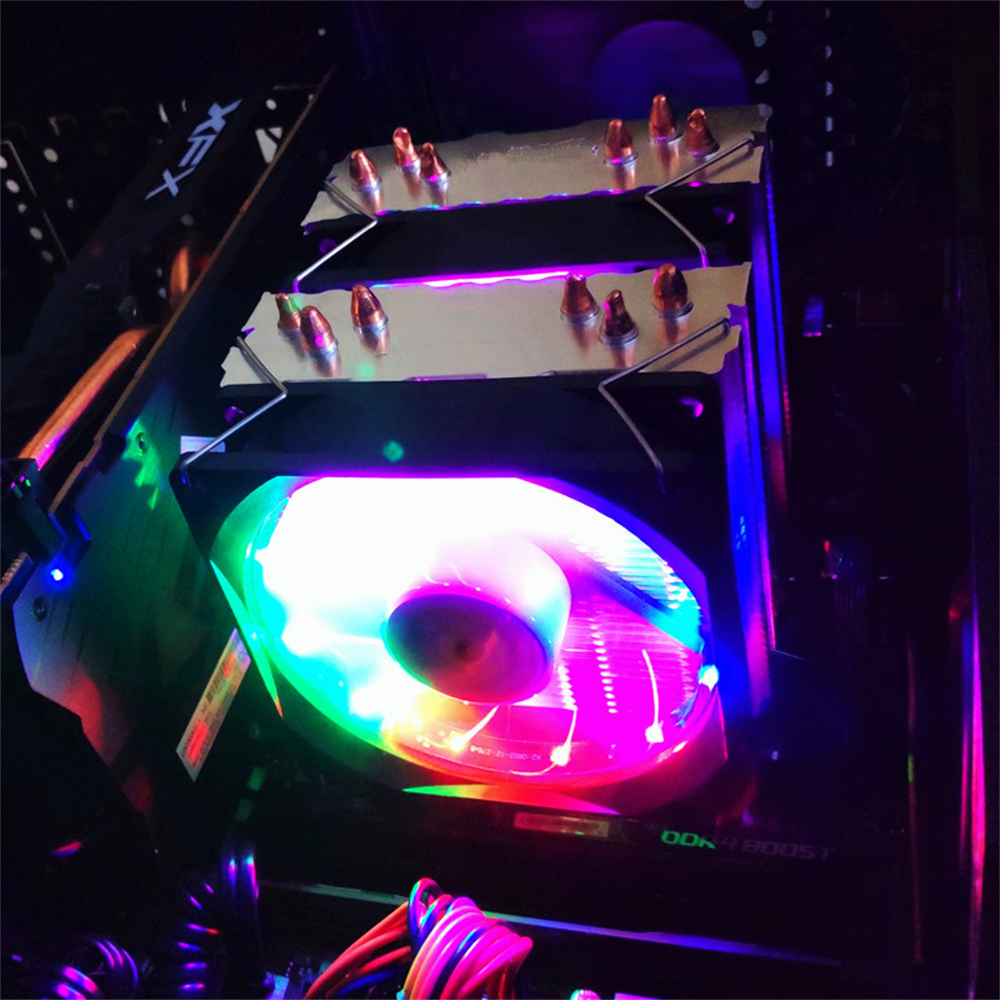 GMRGB 6 Heat Pipes CPU Cooler Fan 4Pin PWM RGB PC Silencioso Intel LGA ...