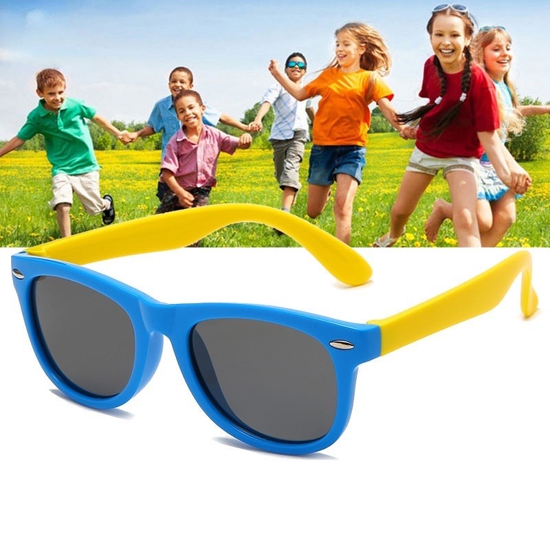 Óculos De Sol Infantil Polarizado UV400 Flexível Para Crianças