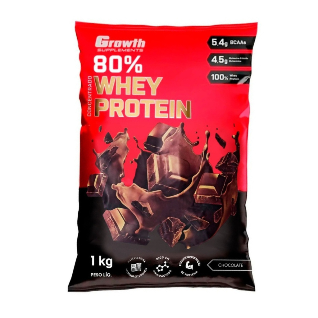 Whey protein 80% concentrado sabor chocolate Growth Supplements