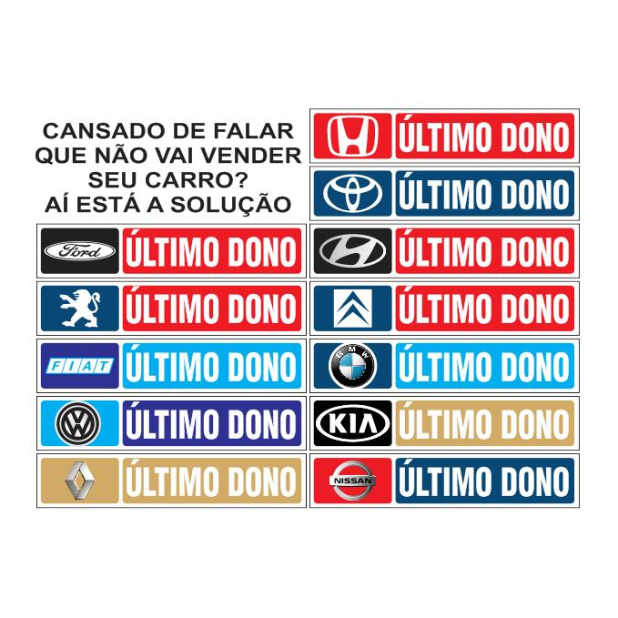 Adesivo 15x3cm Interno Lado Dentro Vidro Último Dono A401