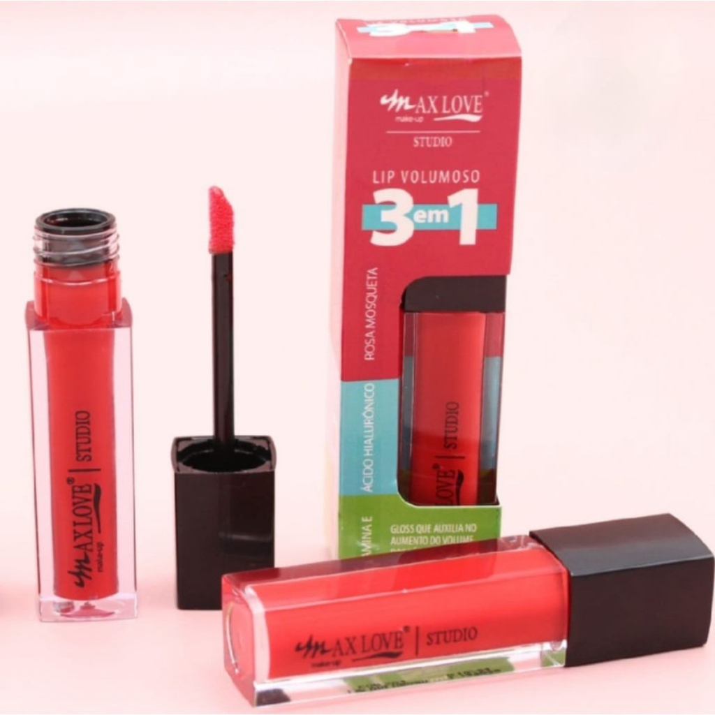 Gloss Lip Balm Aumenta Volume Com Ácido Hialurônico Lábio Volumoso Max Love Original Shopee Brasil 9480