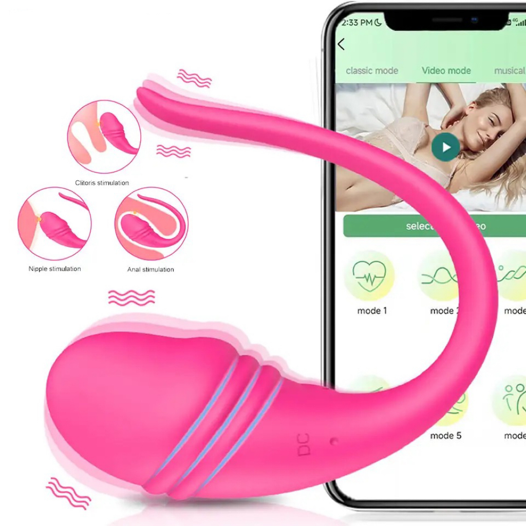 Vibrador Bluetooth Controle no Celular a Distância via App,Recarregável; CS-FZ