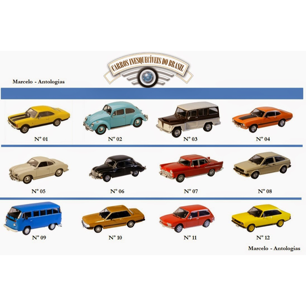 Miniatura Carros Inesquecíveis Brasileiros