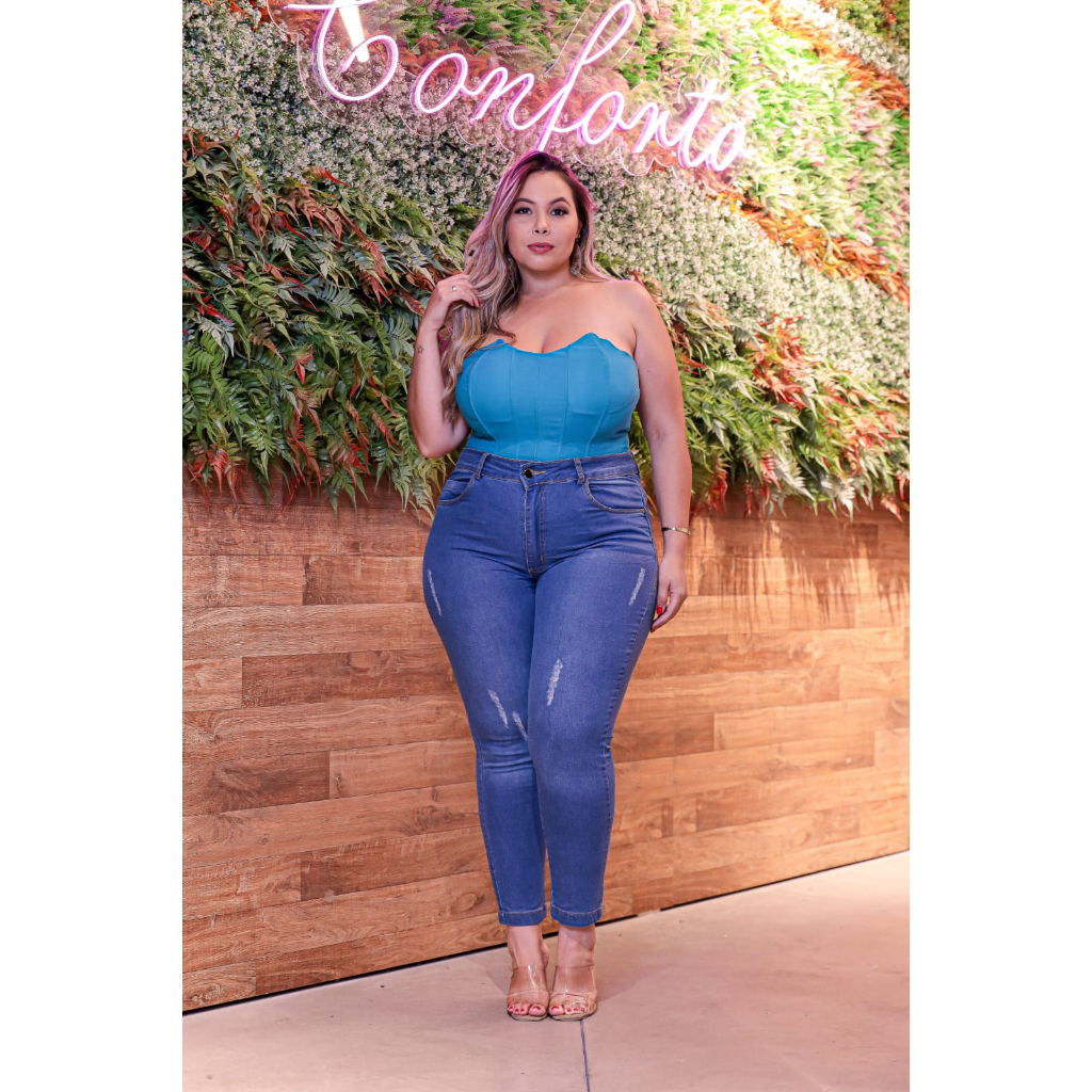 Calça Tamanho Maior Plus Size Mulher Roupa Feminina Lycra