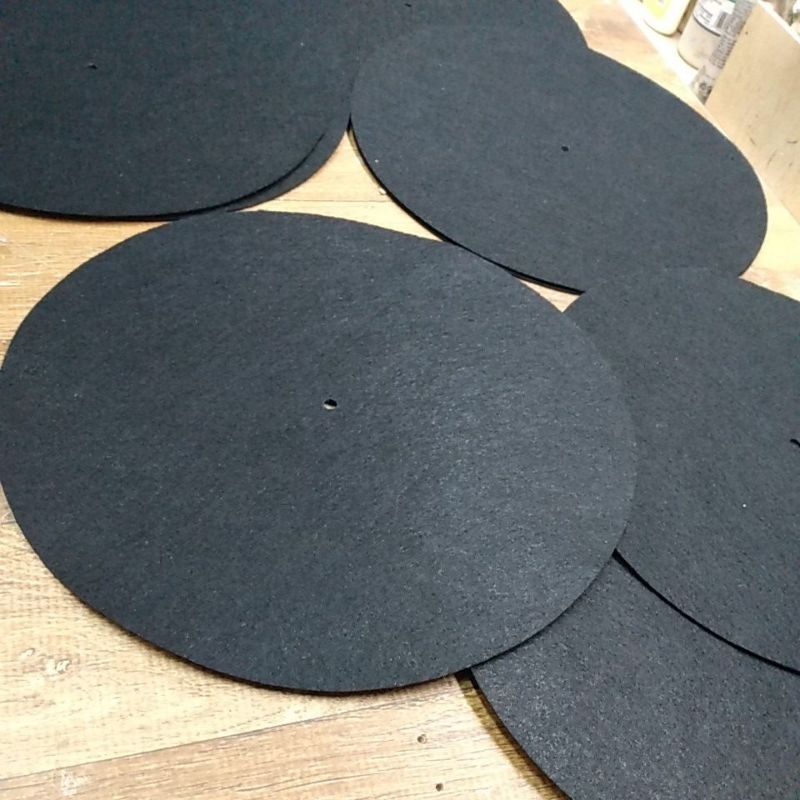 feltro para toca disco liso cor preta syndykeyty | Shopee Brasil