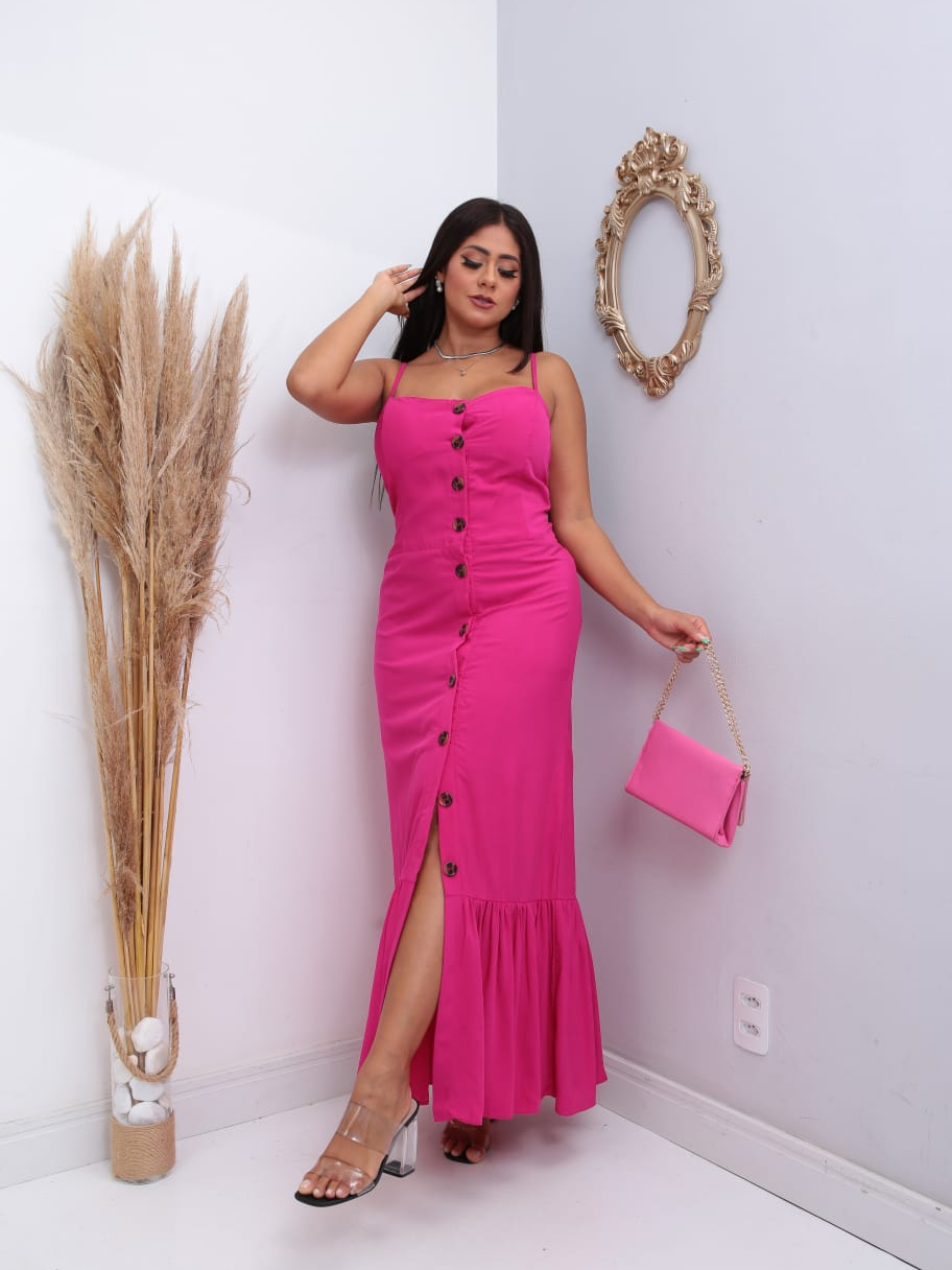 Vestido Midi Botão na Frente na Black Friday 2025 | BuscaProdutos