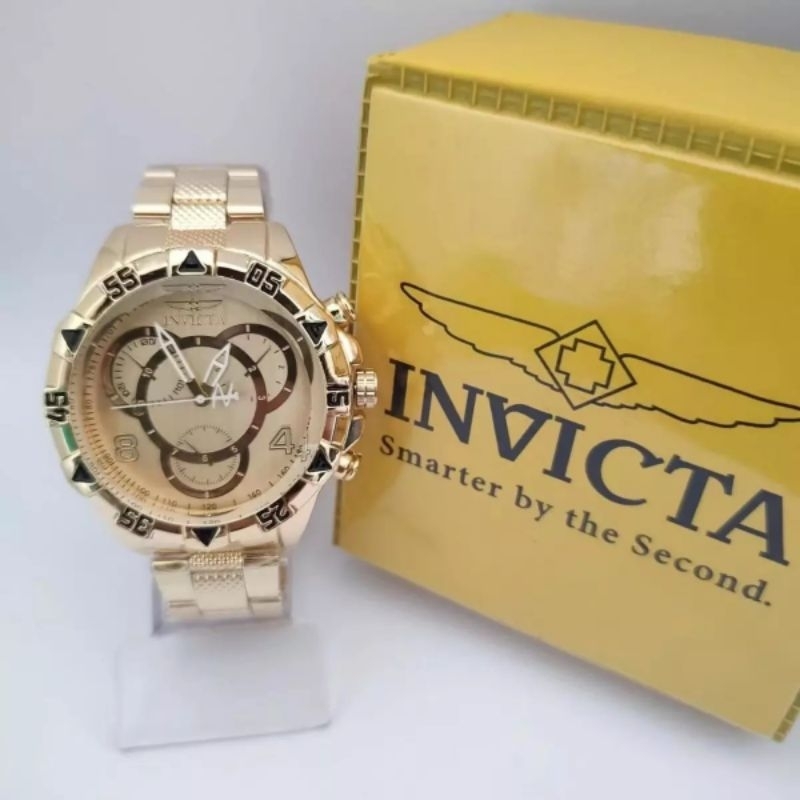 relógio aço inoxidável masculino invicta + caixinha