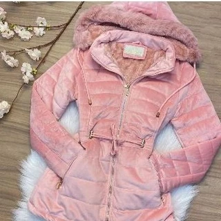 blusa jaqueta parka veludo capuz sobretudo casaco feminina