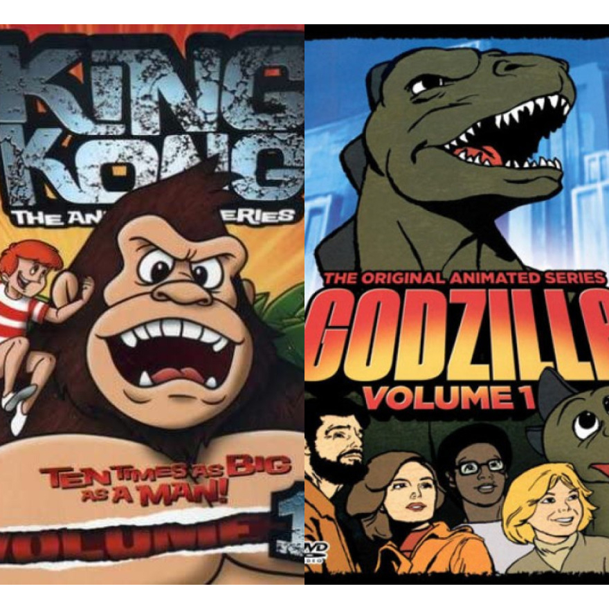 Godzilla e King Kong - séries animadas (2X1) *ler descrição