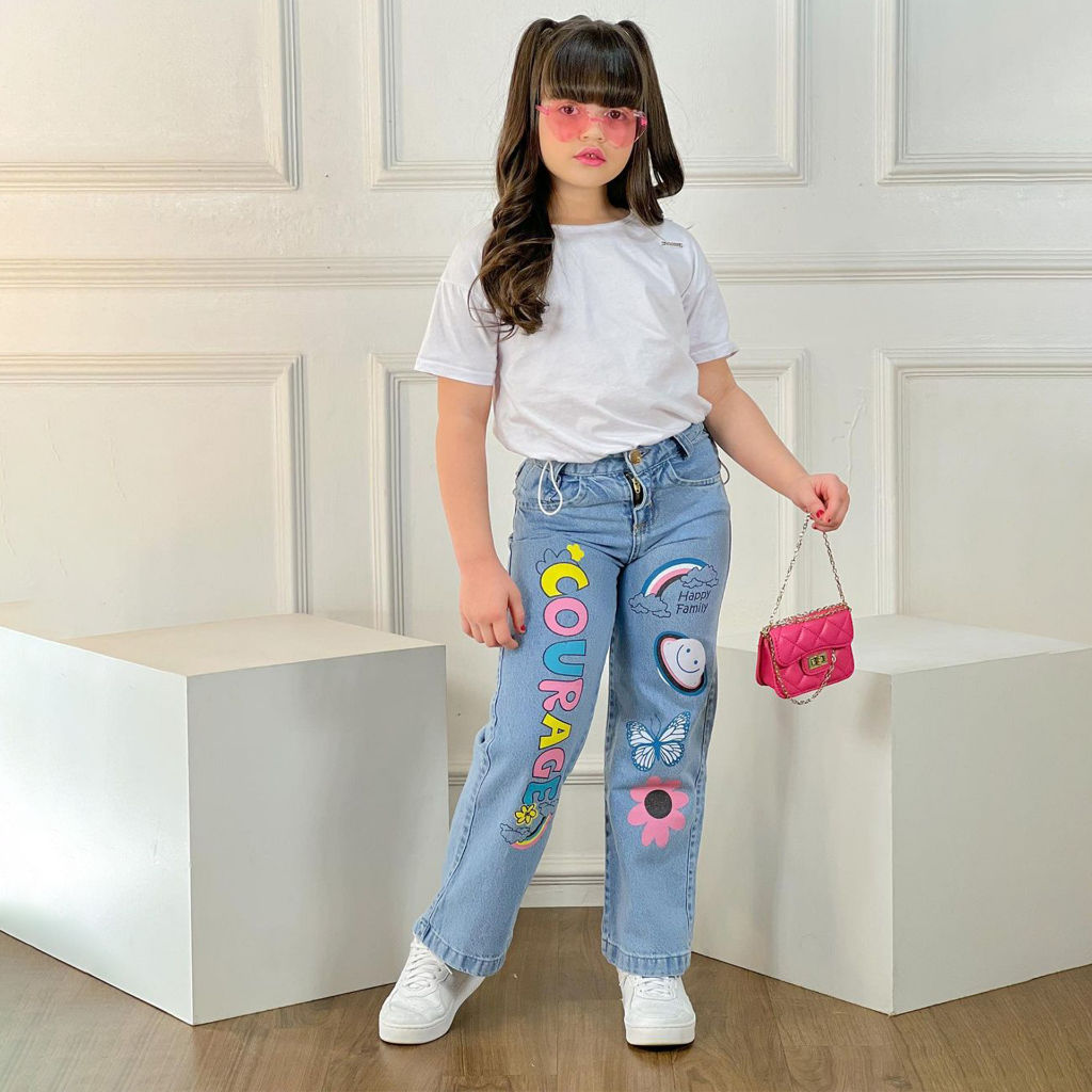 Crianças Crianças Bebê Meninas Flare Calças Denim Tassel Roupas Jeans  Calças Kawaii Jeans Para Meninas Conjunto Infantil Hnly24 De $83,11