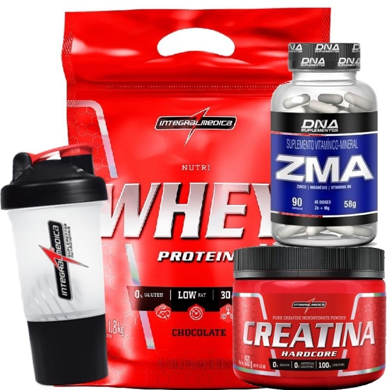 Whey Protein Nutri 1 8kg Refil Integral Médica Creatina 150g Zma 90